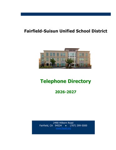 Updated 08.19.2026 Telephone Directory 2026-2027