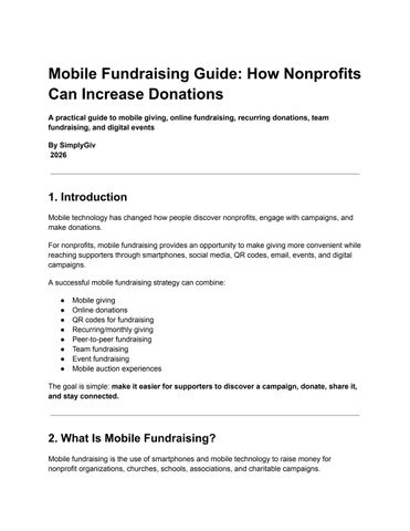 Mobile Fundraising Guide