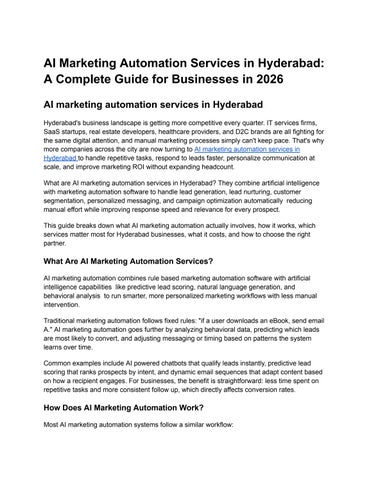 AI marketing automation services in Hyderabad 
