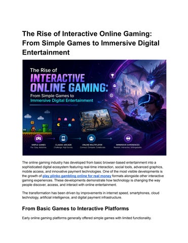 The Rise of Interactive Online Gaming_ From Simple Games to Immersive Digital Entertainment (1)