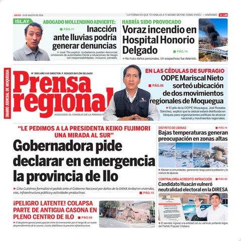 La Prensa Regional – Jueves 20 de agosto de 2026