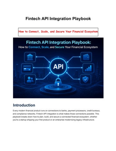 Fintech API Integration Playbook
