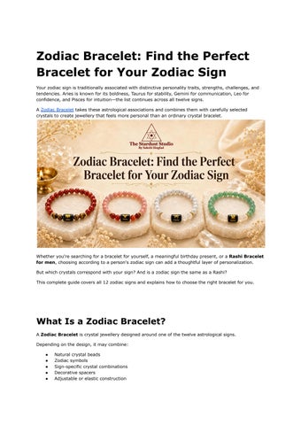 Zodiac Bracelet_ Find the Perfect Bracelet for Your Zodiac Sign