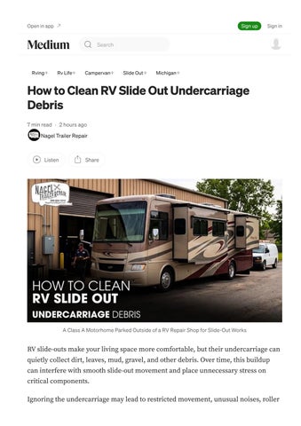 RV Slide Out Cleaning Advice From a Michigan RV Professional