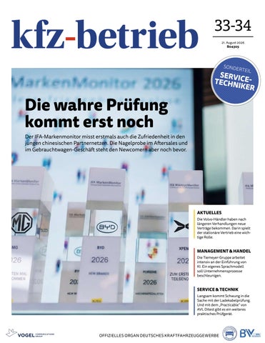 »kfz-betrieb« 31/2026 Vorschau