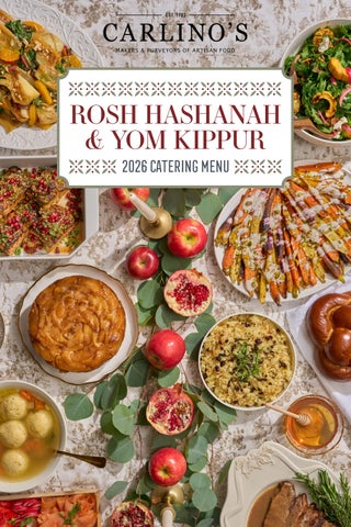2026 Rosh Hashanah & Yom Kippur Menu