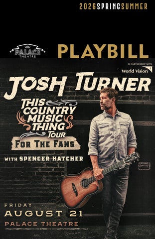 Josh Turner Playbill (8/21/26)