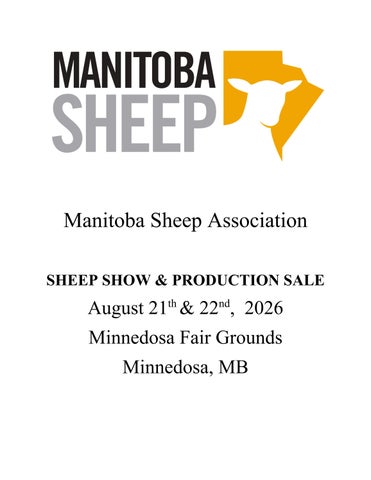 Manitoba Sheep Association Sale - Minnedosa, MB