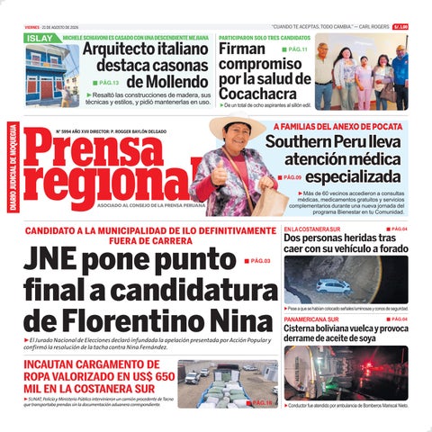 La Prensa Regional – Viernes 21 de agosto de 2026