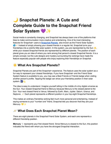 Snapchat Planets