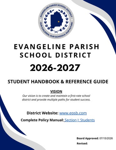 2026-2027 Student Handbook