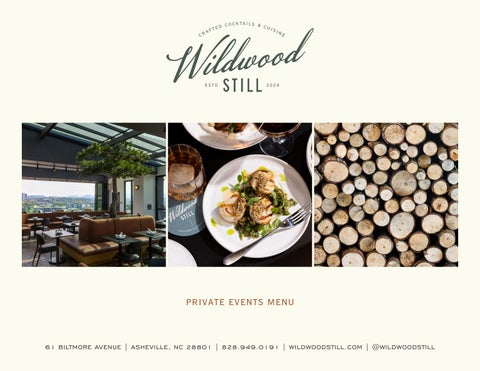 Wildwood Still Events Menu