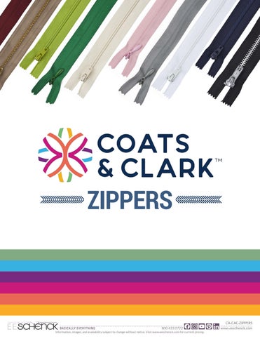 Coats & Clark Zippers Catalog