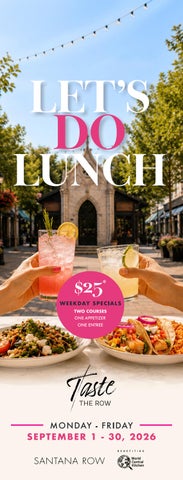 Santana Row | Taste The Row | Menu