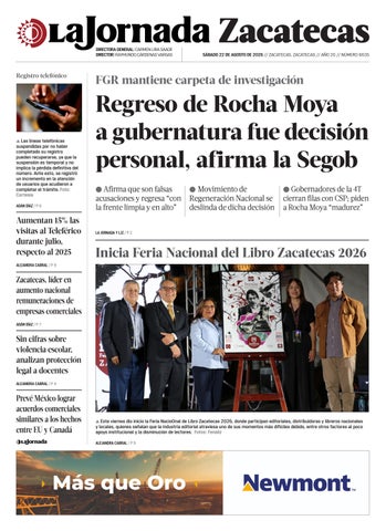 La Jornada Zacatecas 22 de Agosto de 2026