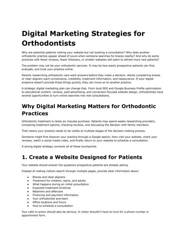 Digital Marketing Strategies for Orthodontists