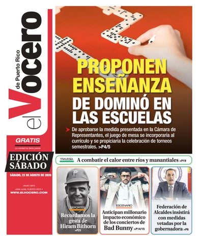 EL VOCERO | Edición sábado, 22 de agosto de 2026