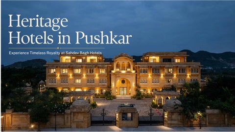 Heritage Hotel In Pushkar - Sahdev Bagh Hotels
