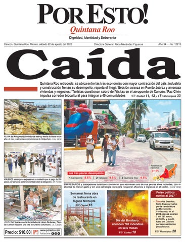 PORTADA POR ESTO CANCÚN, SÁBADO 22 DE AGOSTO DE 2026