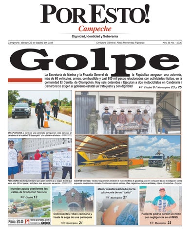 PORTADA POR ESTO CAMPECHE, SÁBADO 22 DE AGOSTO 2026