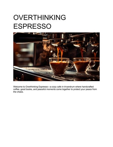 Overthinking Espresso