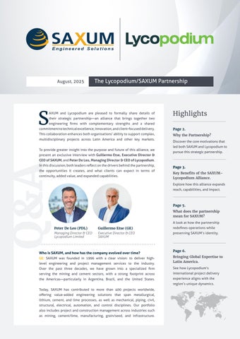 Q&A Lycopodium SAXUM Partnership