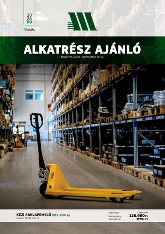 Alkatrész Ajánló 2026. Szeptember