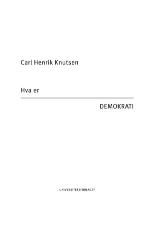 Hva er demokrati? 第 3 页