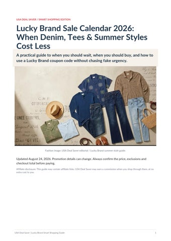 Lucky Brand Sale Calendar 2026: Best Months to Shop & Save