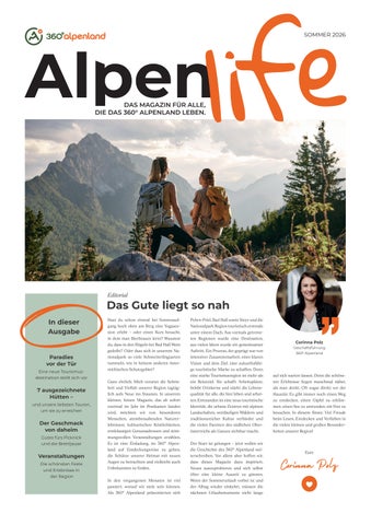 360° Alpenland - Regionsmagazin Sommer 2026