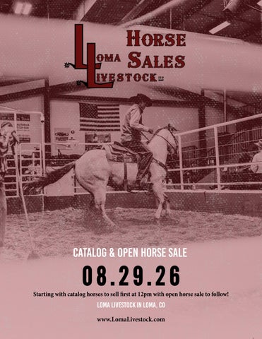 Loma Livestock Horse Sale - August 29, 2026