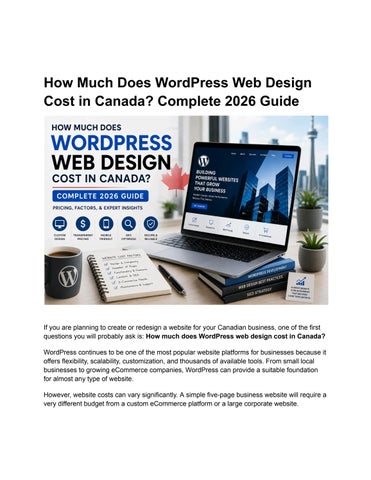 How Much Does WordPress Web Design Cost in Canada