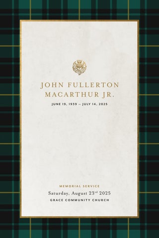 John MacArthur Memorial Program