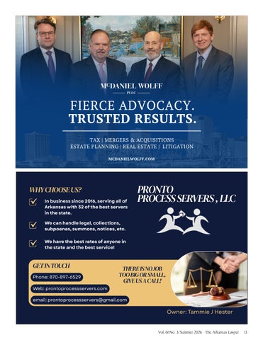 The Arkansas Lawyer 夏季 2026 第 15 页
