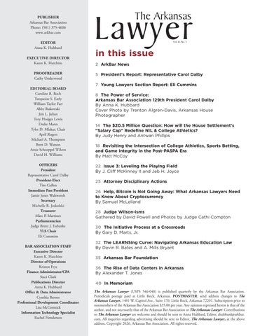 The Arkansas Lawyer 夏季 2026 第 3 页