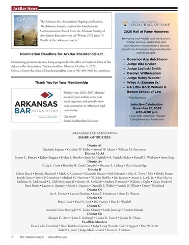 The Arkansas Lawyer 夏季 2026 第 4 页