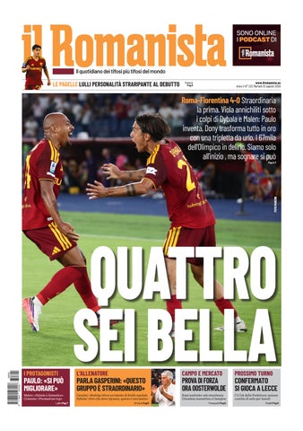 Il Romanista del 25 agosto 2026
