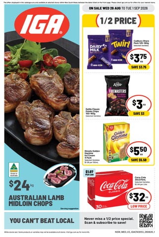 NSW - IGA Catalogue Plus (MLC,Oxford St, George St,Wynyard, and St Leonards) 26.8.26