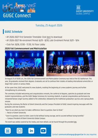 UGenters GUGC Connect Newsletter Volume 14