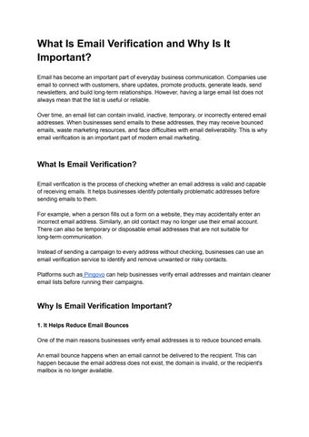 What Is Email Verification and Why Is It Important