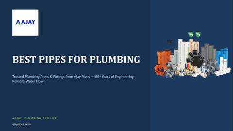 Best Pipes For Plumbing