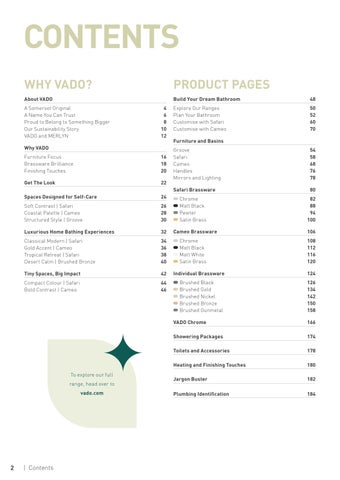 vado_uk 家具目录 · VADO 卫浴 Solutions 册 July 2026 (v2) 第 4 页