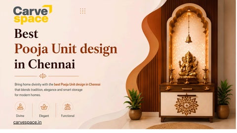 Modern Pooja Unit Designs in Chennai | CarveSpace