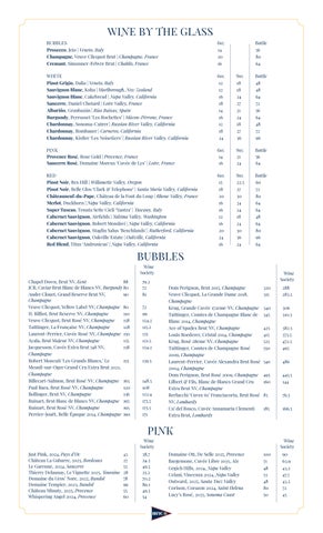 BHYC 2026 Wine List