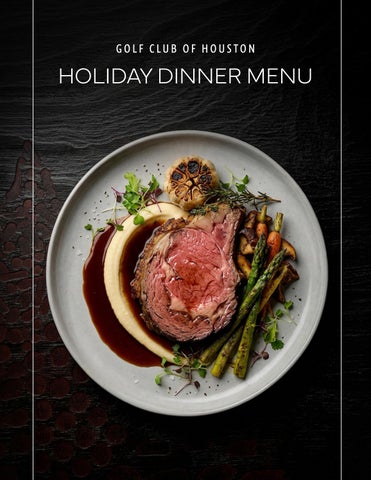 GCOH 2026 Holiday Dinner Menu