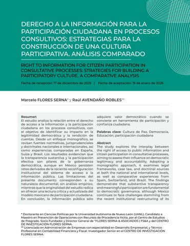 DERECHO A LA INFORMACIÓN PARA LA PARTICIPACIÓN CIUDADANA EN PROCESOS CONSULTIVOS: ESTRATEGIAS PARA L