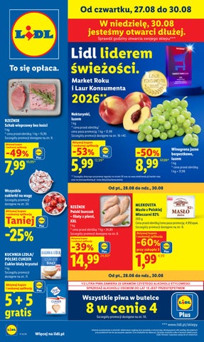 Lidl gazetka spożywcza od 27.08 do 30.08.2026