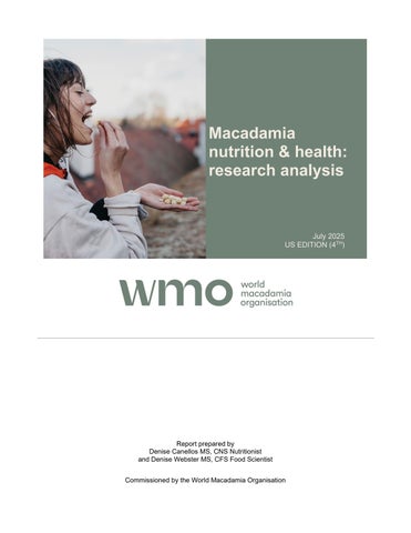 Macadamia nutrition and health analysis Fourth Edition - US