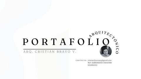 PORTAFOLIO ARQUITECTÓNICO - CRISTIAN BRAVO