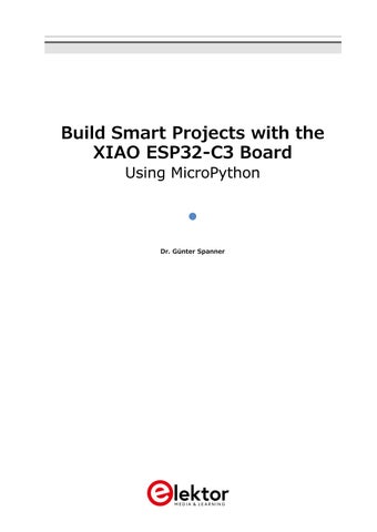 Build 智能 Projects with the XIAO ESP32-C3 Board (Extract) 第 3 页
